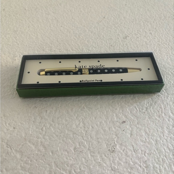♠️ kate spade ♠️ To-Do list Ball point pen Black White polka dot NIB - Picture 9 of 10